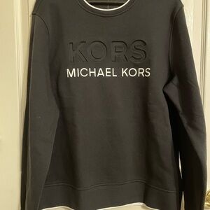Michael Kors Black Crewneck Sweatshirt Top Size Large